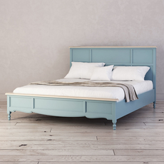 Кровать Leblanc двуспальная, голубая