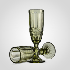 Бокал для Шампанского Стеклянный Зеленый "Regal" (набор 6шт)