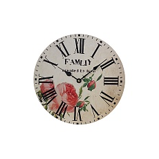 Часы настенные круглые роза YK-3