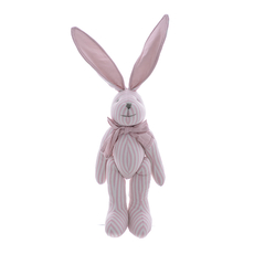 Мягкая игрушка кролик в полоску розовый (30см) AM10130-3