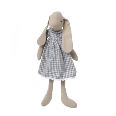 Кролик девочка в платье в клетку 60см FS1350131-C