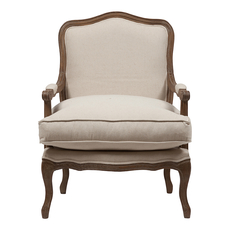 Кресло Louisa Bergere Chair Белый Лен DG-F-ACH421-1