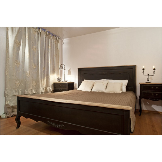 Кровать черная деревянная 160х200 ST9141MN