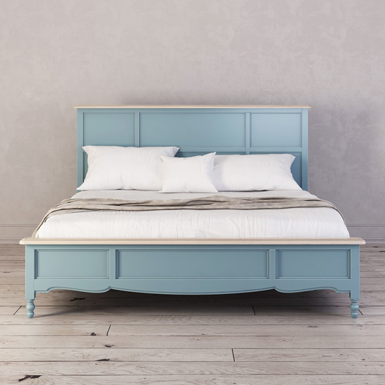 Кровать Leblanc двуспальная, голубая