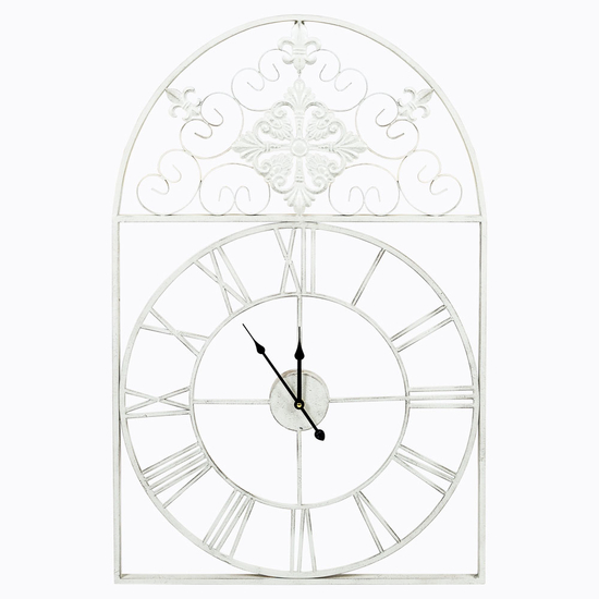 Часы «Кружево небес», белый антик