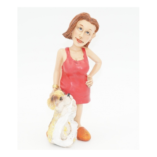 Статуэтка Девушка с щенком 6,5х5,5х15 RM08-0015
