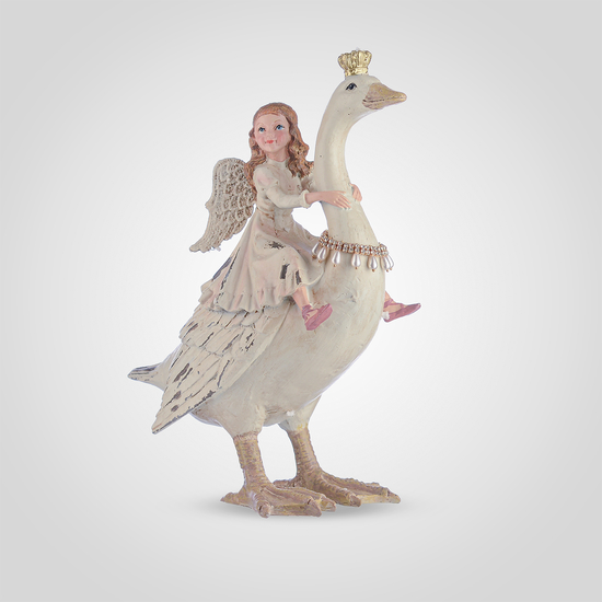Девочка-Ангел на Сказочном Лебеде (Полистоун)