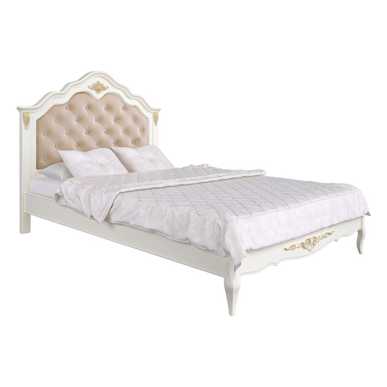 Кровать с мягким изголовьем 120*200 Romantic Gold