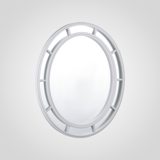 Зеркало Овальное Белое "Модерн" (Полимер)