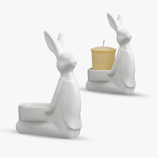 Подсвечник Любопытный Кролик (Керамика)