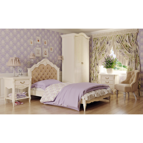 Кровать с мягким изголовьем 140*200 Romantic