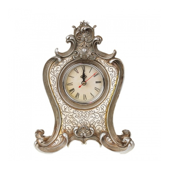 Часы каминные "Серебрянная ваниль" 18,5x9,5x25 ALC26S-0003