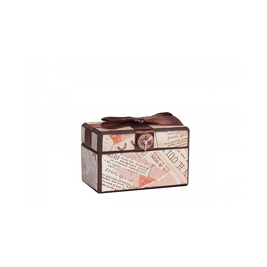 Декоративная коробка с бархатной лентой Paluvras DG-D-822B