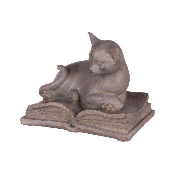 Статуэтка кошка на книге 14,5х9,5х25,5 QJ99-0025
