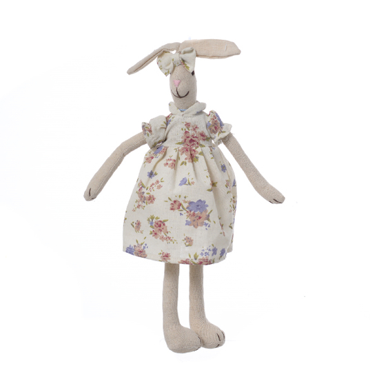 Кролик девочка в цветном платье 35см M1203501D