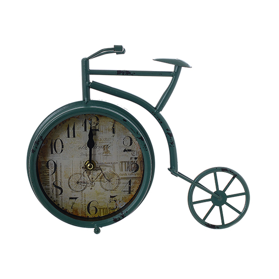 Часы настольные металлические велосипед 28х6х22 3B060зел