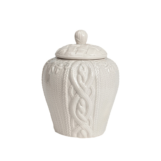 Декоративная ваза с крышкой Lindley для хранения продуктов Маленькая Серая DG-D-1258-1