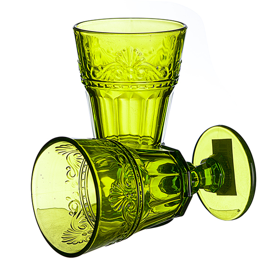 Бокал для вина яркий светло-зеленый Факел (набор 6шт)