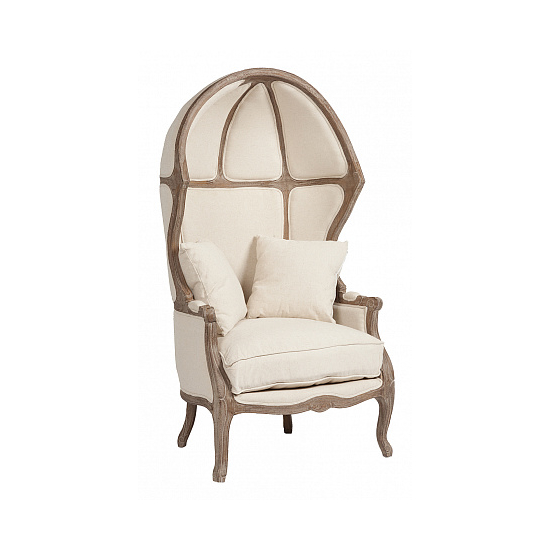 Кресло с капюшоном Versailles Chair Белый Лен DG-F-ACH407-1