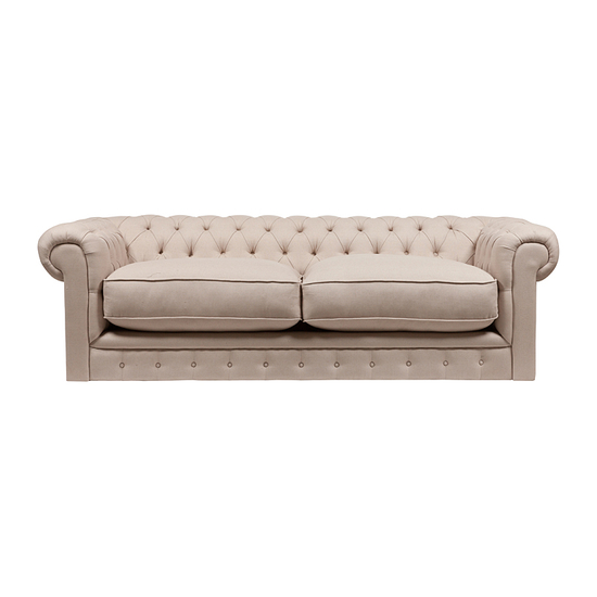 Диван The Pettite Kensington Upholstered Sofa Кремовый Лен DG-F-SF360