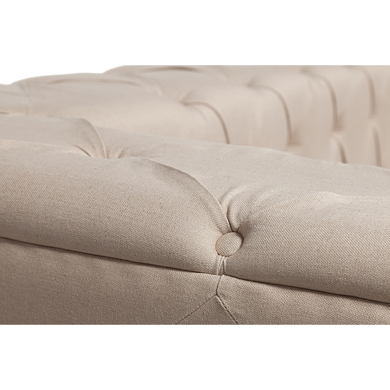 Диван Soho Tufted Upholstered Sofa Кремовый Лен DG-F-SF361