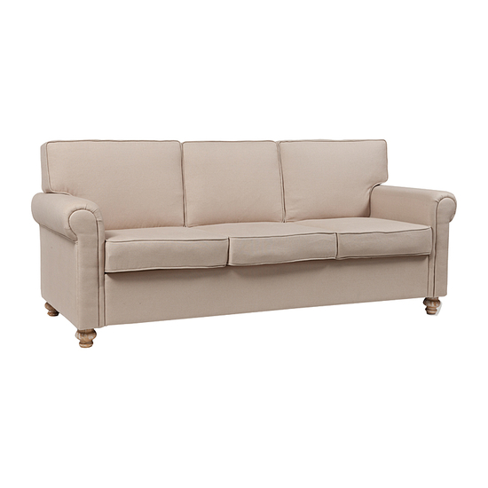 Диван The Pettite Lancaster Upholstered Sofa Кремовый Лен DG-F-SF362