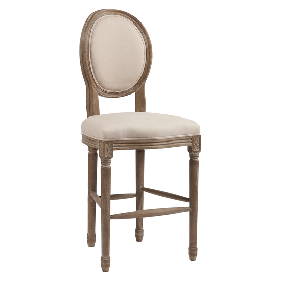 Барный стул Vintage French Round Кремовый Лен DG-F-TAB70
