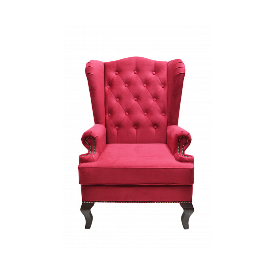 Каминное кресло с ушами Велюр Красный DG-KA-F-SF04-Eni-30